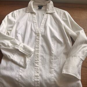 Ann Taylor Classic White Men's Dress Shirt